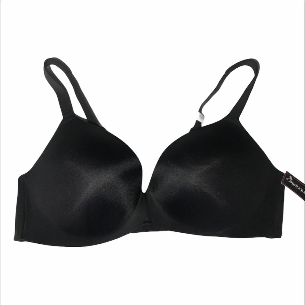 AMBRIELLE black wireless full figure T shirt 42C